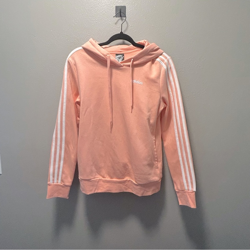 Adidas Coral Hoodie with White Accents